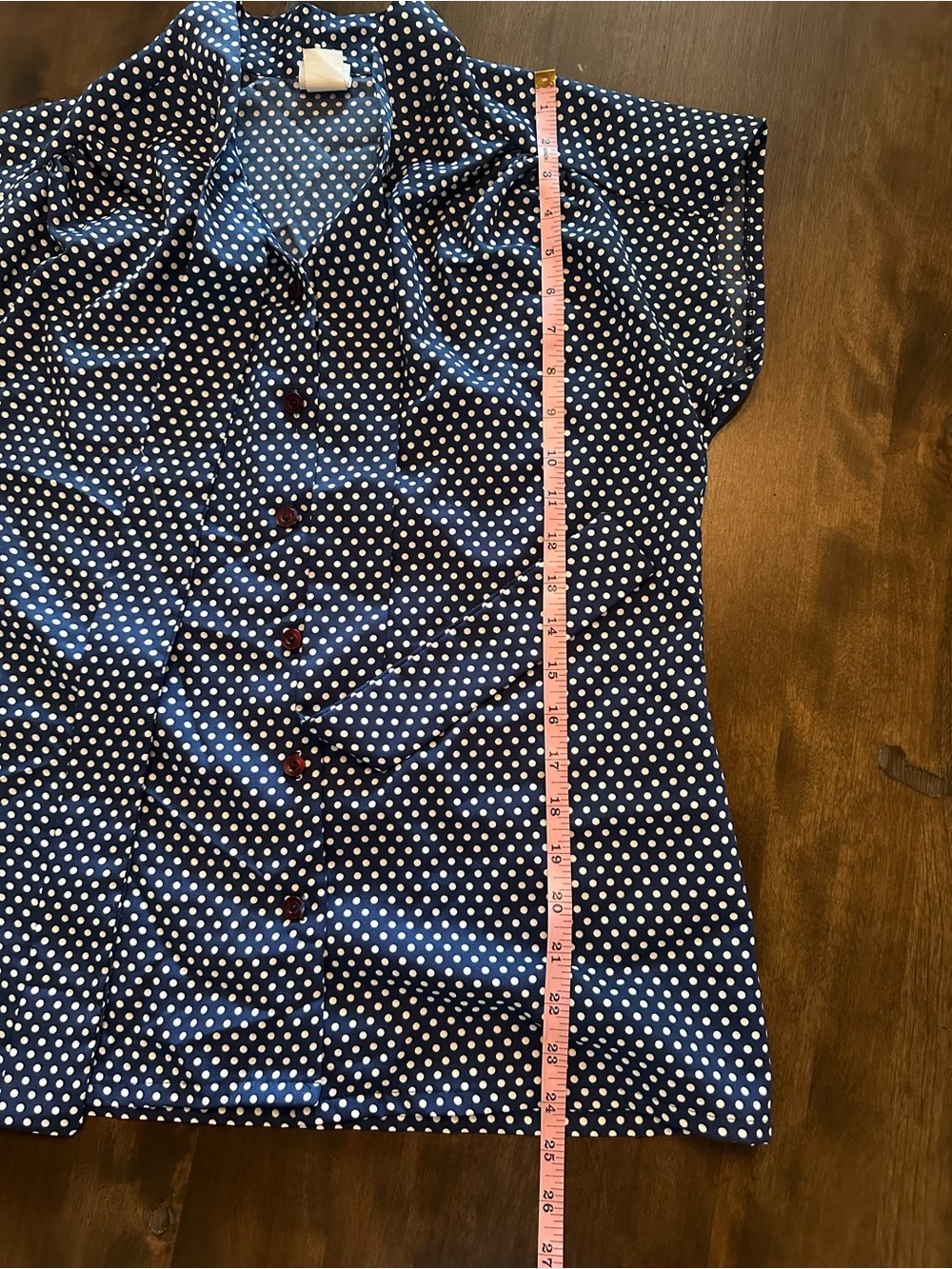 Vintage 70’s JCPenney Fashions Polka Dot Tie-Neck Blouse - Vintage Size 14 - Picture 8 of 8